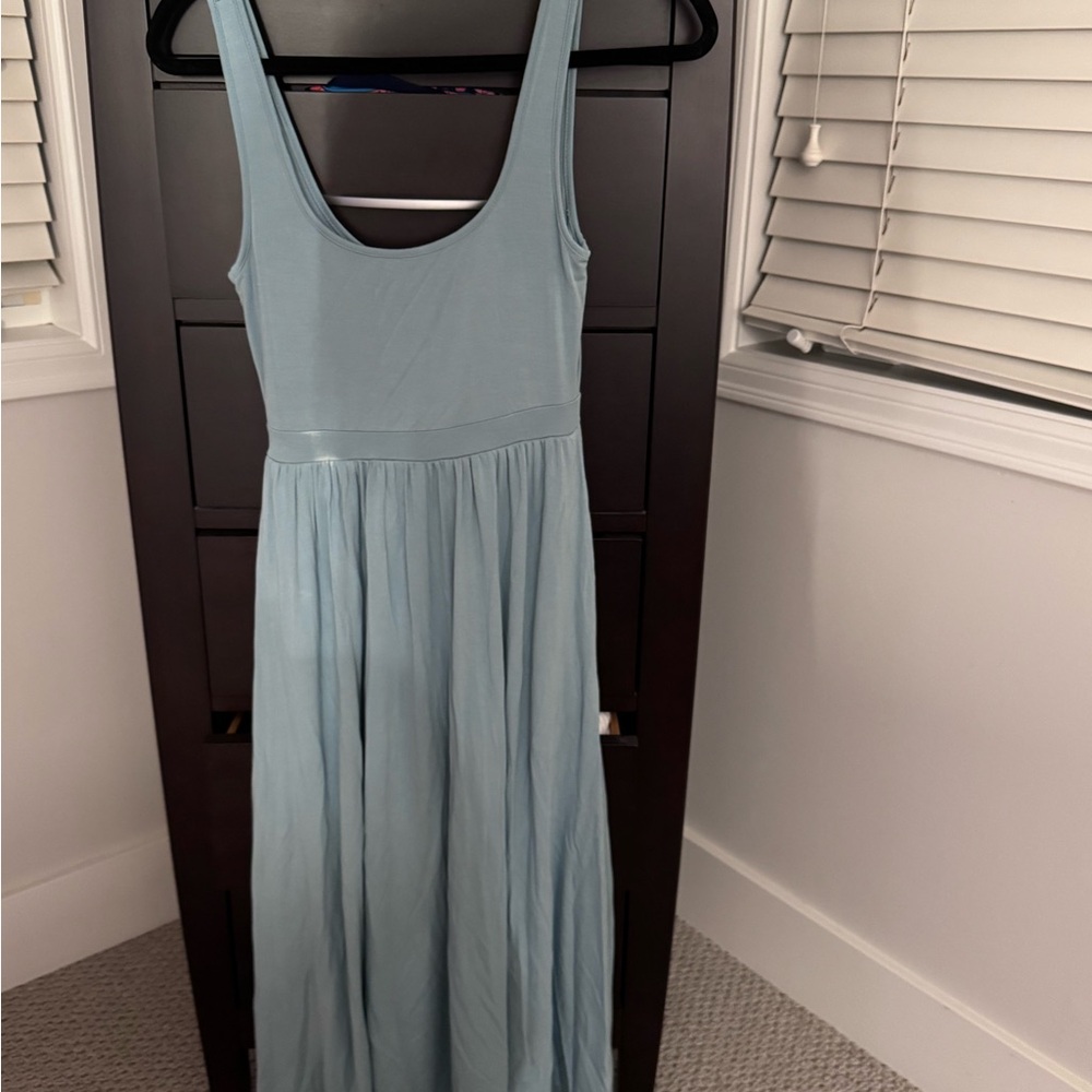 Aritzia Wilfred Sky Blue Midi Dress
